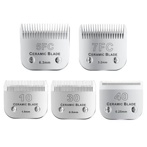 10Blades Dog Grooming Replacement Blades Compatible with Andis Pet Clipper