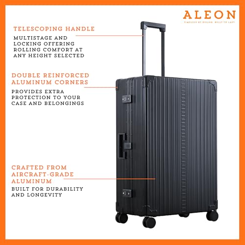 32" Aluminum Macro Traveler Checked Spinner Luggage (32 Inches / Onyx)