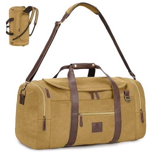 50L Duffle Bag for Men (Khaki / Large-50L)
