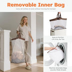 100L Laundry Hamper with Lid (Off-White / 100L)