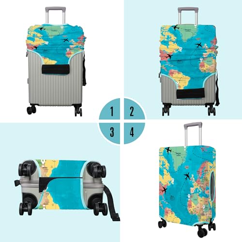 Travel Luggage Cover Suitcase Protector Fits 18 (C-1 / L(25-28in))