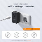 Universal Travel Adapter 70W (Black Silver-70W)