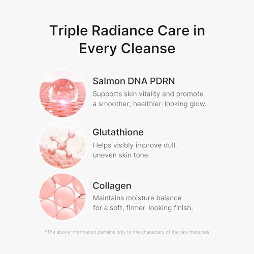Facial Cleanser PDRN Pink Glutathione Capsule Foam Cleanser (4.23 Ounce)