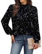 Fall Clothes for Women 2026 Winter Clothing Blouses Dressy Casual Womens Tops for Teachers Fall Outfits for Women Halloween Shirts Black Star Print L (04 - Black Star Print / Large)