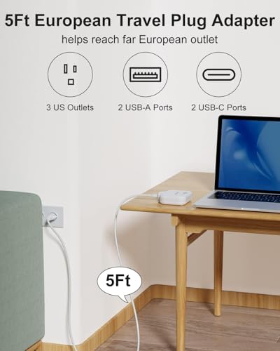 European Travel Plug Adapter (Type C-Most of Europe)