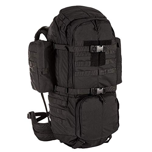 Tactical Rush 100 Large Duty Deployment Backpack 60L Molle Bag (Black / Small-Medium)