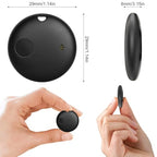 Smart Tag 2 Pack Bluetooth Tracker Work with Apple Find My (2P Black)