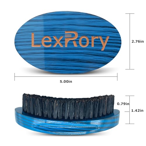 Curved Wave Brush for Men 360 (Stripes Blue)