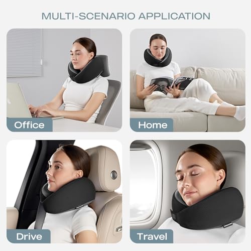 Memory Foam Neck Pillow (Black)