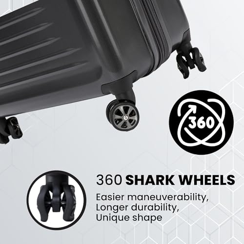 Rails Expandable Hardside Upright Suitcase with 360° Spinner Wheels (Stone Gray / Carry-On)