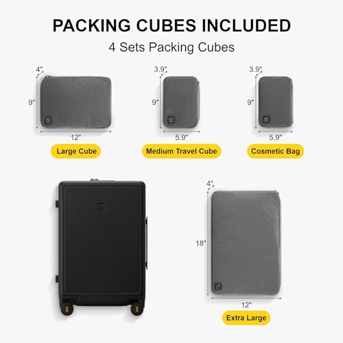 Black Luggage Sets 3 Piece (Black / 20/24/28-Inch)