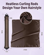 Heatless Hair Curler Overnight Curls (Brown(Pack of 3))