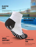 Compression Ankle Running Socks (13-16 / F-white White White)