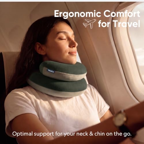 Loop Neck Pillow for Travel (Aspen Green / S-Shape (Pack of 1))