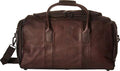 Duff Guy Colombian Leather 20" Single Compartment Top Load Travel Duffel Bag (20-Inch Top Load Duffel (W/ Shoe Compartment) / Brown)