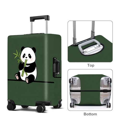Luggage Cover Washable Suitcase Protector Anti (Panda bamboo / XL(fits 32-34Inch suitcase))