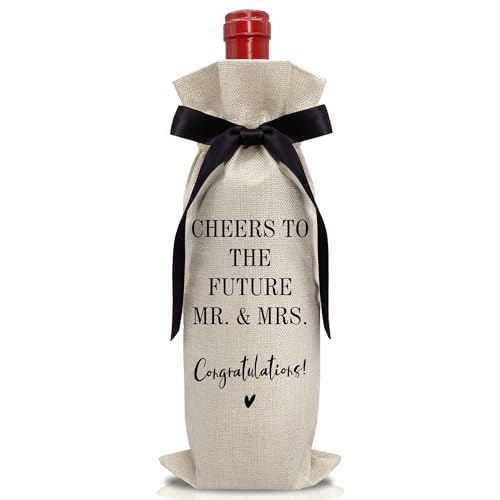 1 PCS Black Bow Ribbon Ideas Engagement Gift Wine Bag (Wedding Wine Bag Style 1)