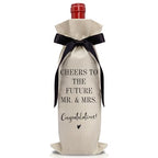 1 PCS Black Bow Ribbon Ideas Engagement Gift Wine Bag (Wedding Wine Bag Style 1)