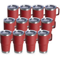 20oz Tumbler Bulk with Lid (Red / 20 Ounces-12)