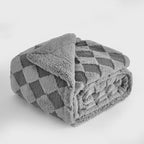 Luxury Faux Fur Rabbit Fur Throw Blanket Gray 60"*80" (Faux Fur Gray / 60"*80")