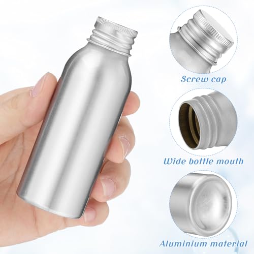 3 Sets Aluminum Travel Bottles 100ml Empty Aluminum Bottle with Screw Lids for Lotion Shampoo Essential Oil Perfume Aromatherapy (3.4 Ounces)