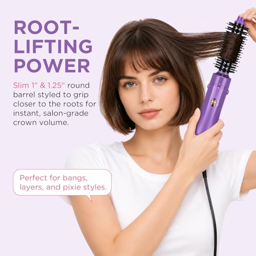 Blow Dryer Brush Set (Purple / 1" & 1.25" Round Barrel)