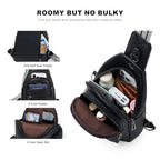 7L Sling Bag for Women Vegan Leather Crossbody Purse Chest Bags Fashionable Trendy Fanny Pack with Travel (7L / 7l-m-black)