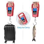 Digital Fish Scale Hanging Scale Fishing Scale (Red)