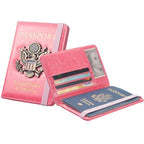 Passport Holder for Travel Women (Hot Pink)