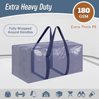 6 Pack Extra Heavy Duty Large Moving Bags with Strong Zipper (Dark Blue / 6 Pack)