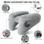 Travel Neck Pillow for Airplane Pillow Comfortably Supports Head (Grey)