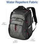 Travel Laptop Backpack 17.3 Inch XL Computer Backpack for Men (Black/Army Green / 17.3 inch)