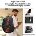 Design Laptop Backpack for Men with USB Charging Port SD803 (Flame Red / Standard)