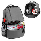 Dual Compartment Cooler Backpack Insulated 16Cans Lunch Box Backpack (8901-gray / 16 Cans)