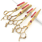 5.5/6 /7 Inch Knight Professional Japanese Hair Scissors Barber Scissors Set (6+7 inch 4pc) (6+7 Inch 4pc)
