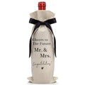 1 PCS Black Bow Ribbon Ideas Engagement Gift Wine Bag (Wedding Wine Bag Style 2)