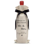 1 PCS Black Bow Ribbon Ideas Engagement Gift Wine Bag (Wedding Wine Bag Style 2)