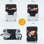 Travelkin Suitcase Covers For Luggage Tsa Approved Luggage Covers Protector (Map / XL)