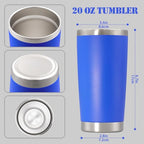 20 oz Tumbler Insulated Tumblers Stainless Steel Coffee Mug (Dark Blue)
