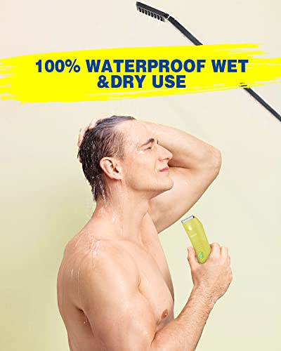 Unisex Hair Trimmer with Adjustable Guards (Yellow)