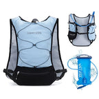 Lightweight Hydration Backpack Running Vest with 1.5L Water Bag（Light Blue (Light blue / Standard)