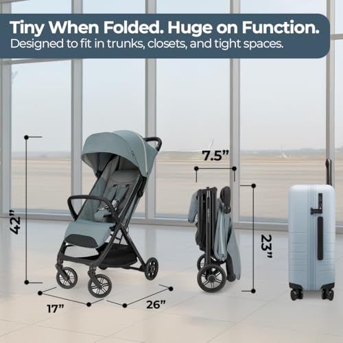 Quid³ Travel Stroller + Carry Bag & Wheel Covers (Galaxy Gray with carry bag)