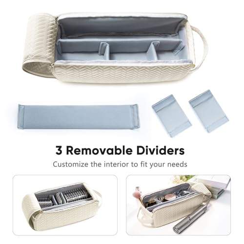 Large Hair Tools Travel Bag Compatible with Shark FlexStyle (Style B / Ivory)