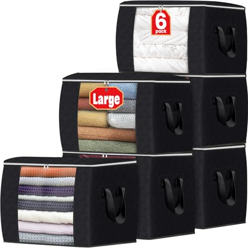 90L Clothes Storage (6 Pack-90l / Black)