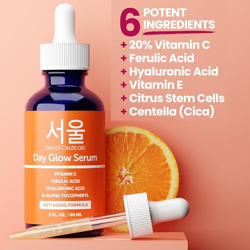 Korean 20% Vitamin C Serum for Face + CE Ferulic 2oz Vit C (2 Fl Oz (Pack of 1))