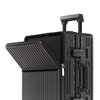 Carry on suitcase Zipperless Luggage (black / 20 inch)