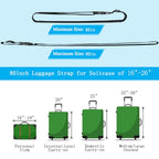 80In Luggage Straps for Suitcase Travel Belt Accessories (4Pcs Yellow / 80 In Fix)