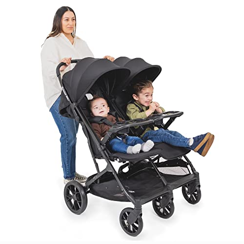 Kooper RS2 Lightweight Travel Double Stroller with Dual Snack Trays (Kooper RS2 / Black)