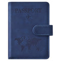 Passport Holder for Travel Essentials (dark blue / Magnetic Clasp)