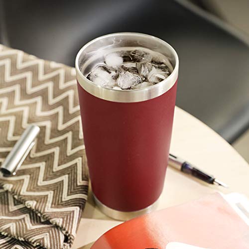 20oz Stainless Steel Tumbler Bulk with Lid (12 Count (Pack of 1) / Powder Red)